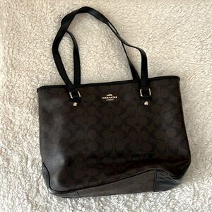 Signature Brown C Coach Tote